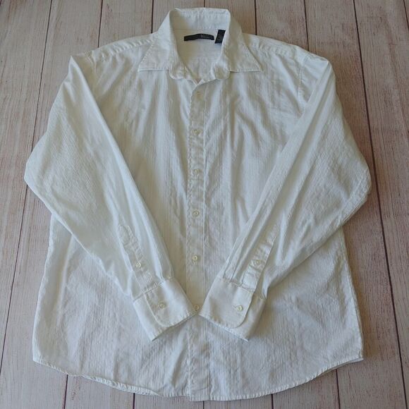 Point X striped white dress shirt sz L - Picture 5 of 8